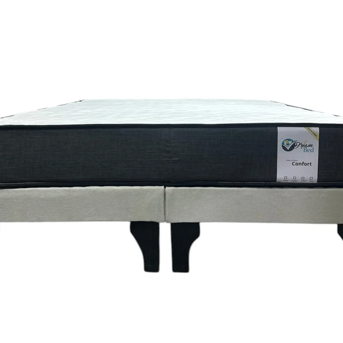 GENERICO - Cama Europea 2 Plazas Dreambed Color Gris Claro