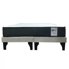 GENERICO - Cama Europea 2 Plazas Dreambed Color Gris Claro