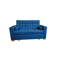 DKORA - SOFA CAMA LIRIO AZUL LINO