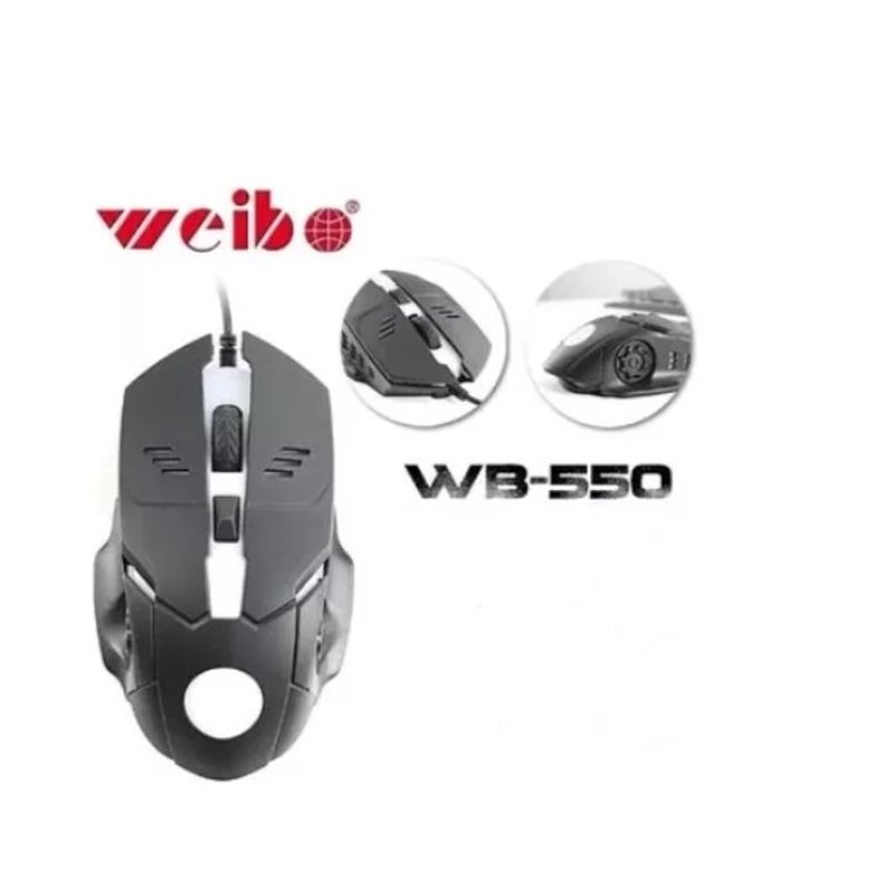 GENERICO - Mouse Y Teclado Gamer Weibo Wb-550 Rgb Sensacion Mecanica