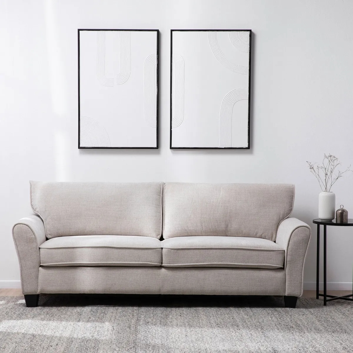 DANIELS - Sofá 3 Cuerpos Moderno Elegante New Charlotte KM2500S