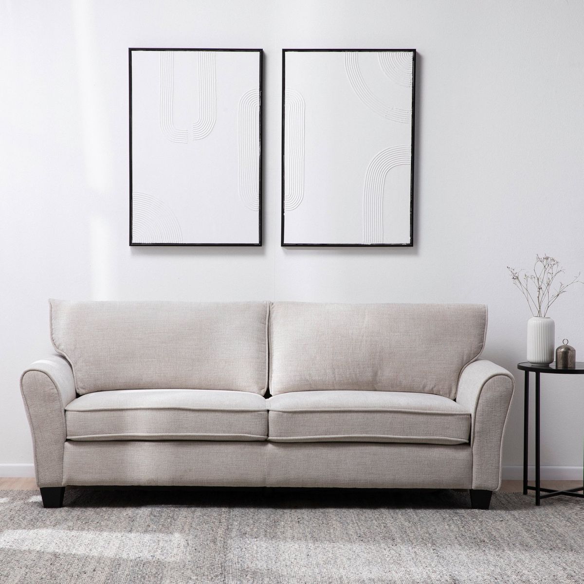 DANIELS - Sofá 3 Cuerpos Moderno Elegante New Charlotte KM2500S