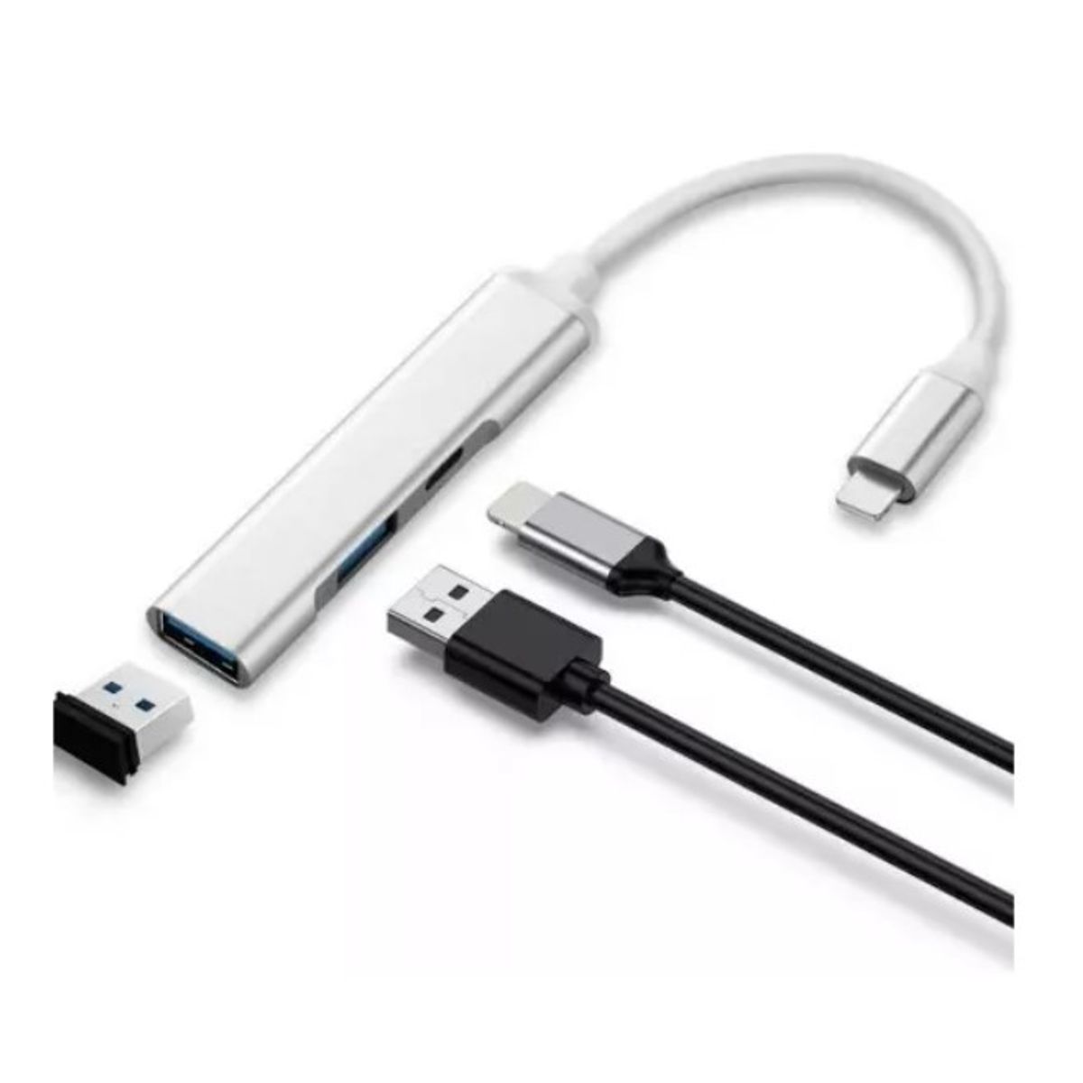 GENERICO - Otg Lightning 3 En 1 Andowl Para iPhone iPad