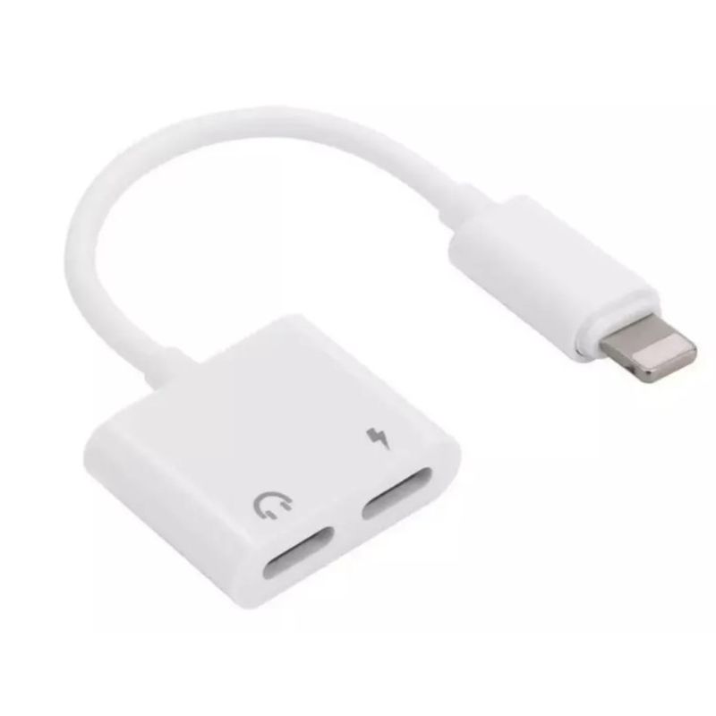 GENERICO - Adaptador Lightning 2 En 1 Audio Carga Para iPhone