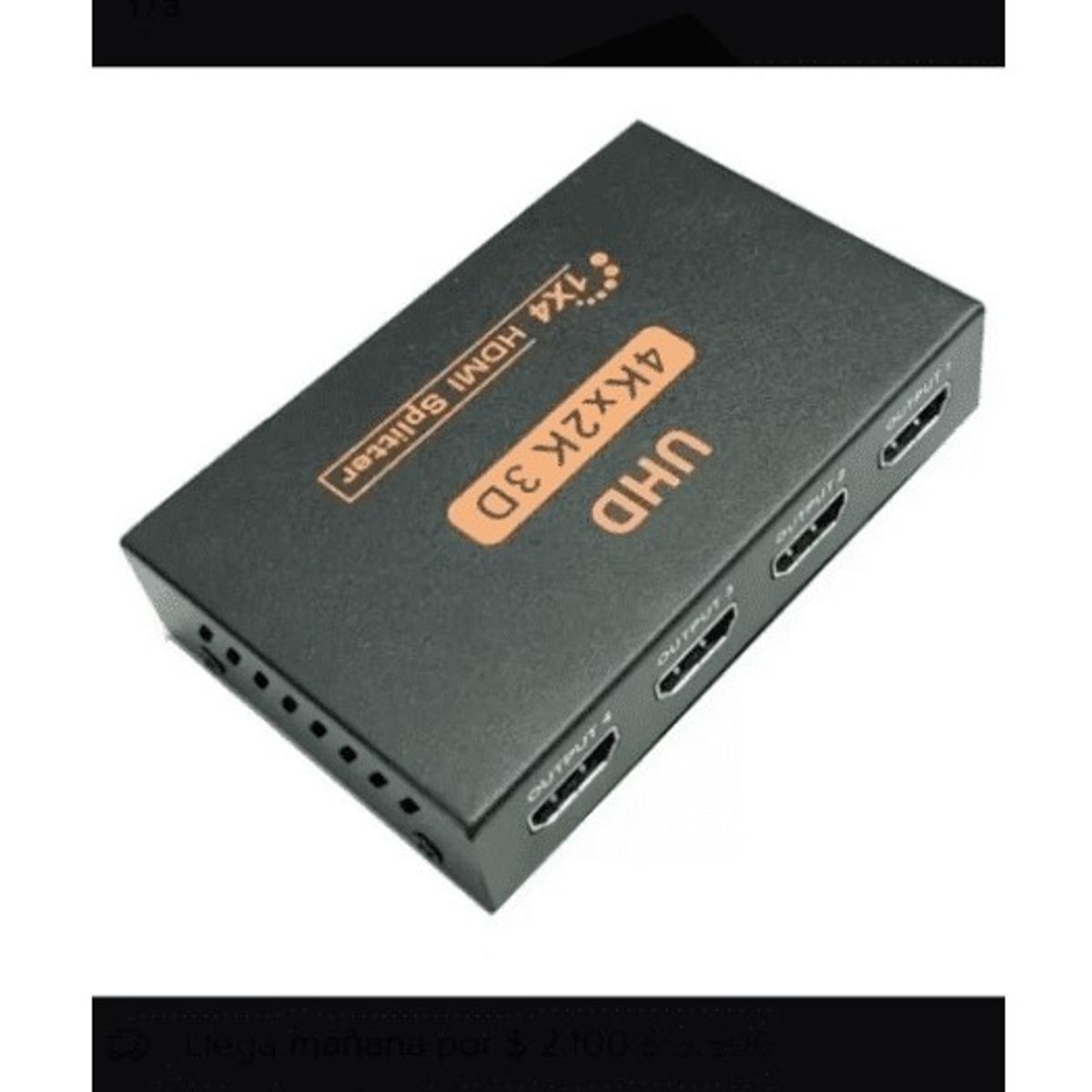 GENERICO - Splitter Hdmi 1x4 Activo Amplificador De Señal Full Hd 3d