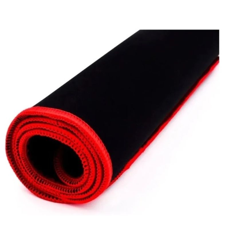 WEIBO - Mouse Pad Gamer Xl Antideslizante Negro Borde Cosido 70x30cm