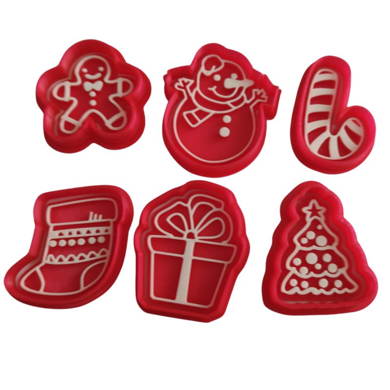 GENERICO - Set 6 Cortadores de Galletas de Navidad #1