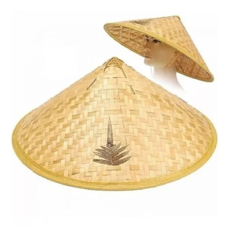 GENERICO - Sombrero Gorro Tradicional Bambu Chino Verano