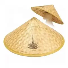 GENERICO - Sombrero Gorro Tradicional Bambu Chino Verano