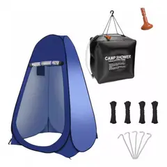 GENERICO - Carpa Baño Ducha Vestidor Portátil+Ducha Solar 40l Azul