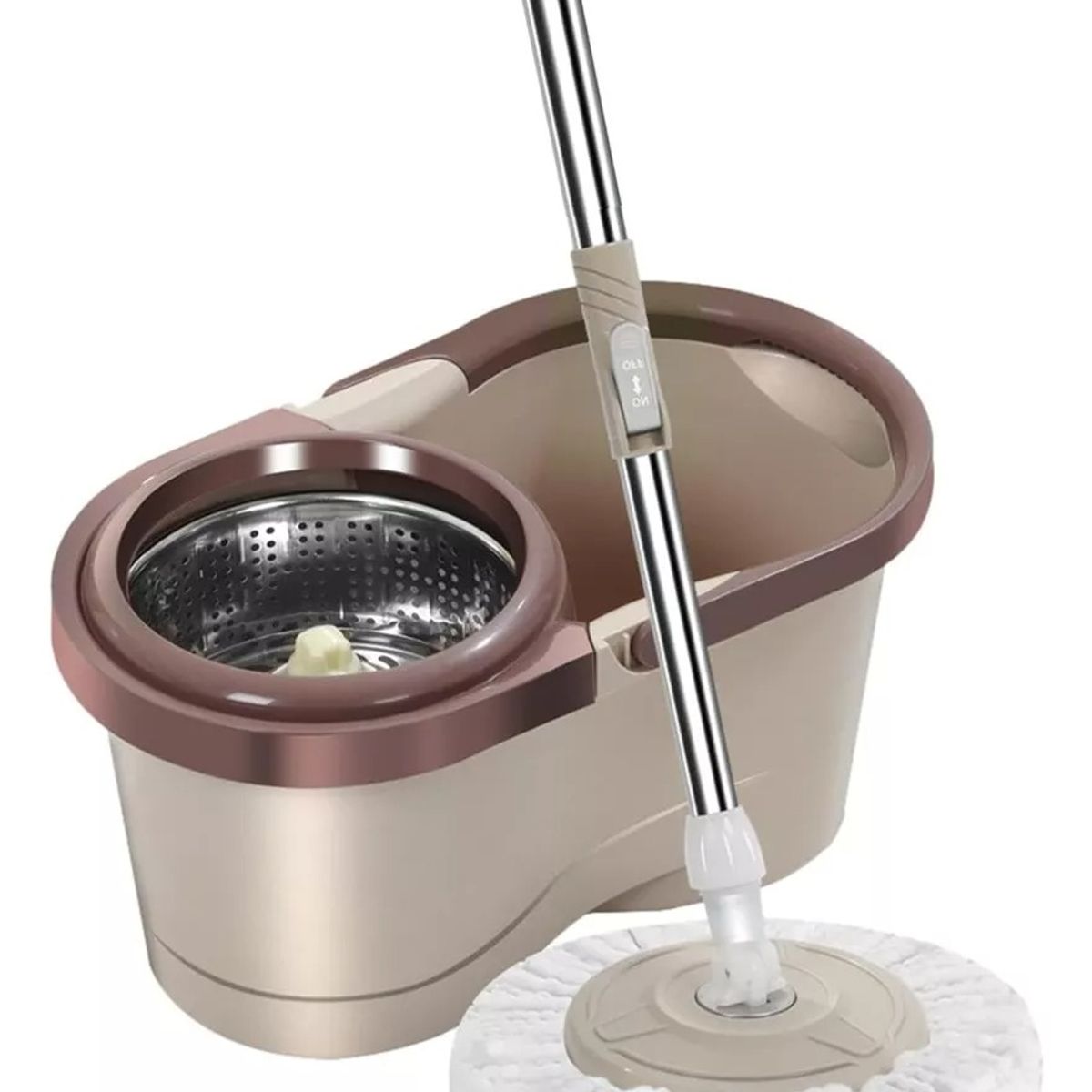 GENERICO - Mopa Giratoria 360 Con Balde Escurridor Marron