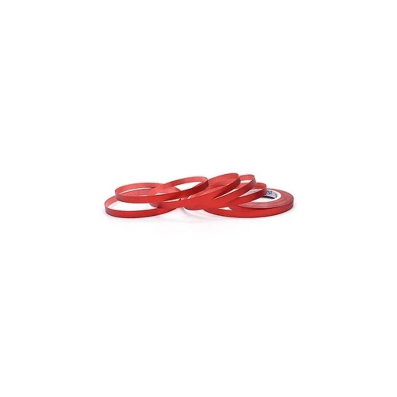 GENERICO - Cinta Metalizada Rojo Mate De 5mm x 10m 6pcs