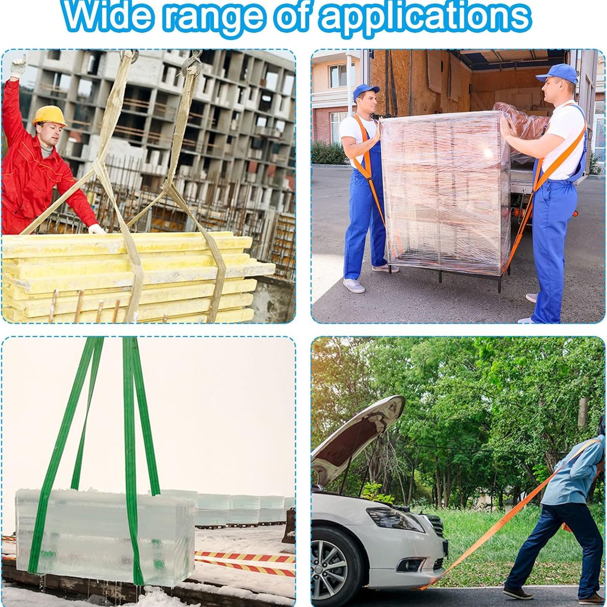 KUANGYE - Eslinga De Izaje Ojo-ojo 50mm 2capas 4metros 2.8 Ton F/s 5a1