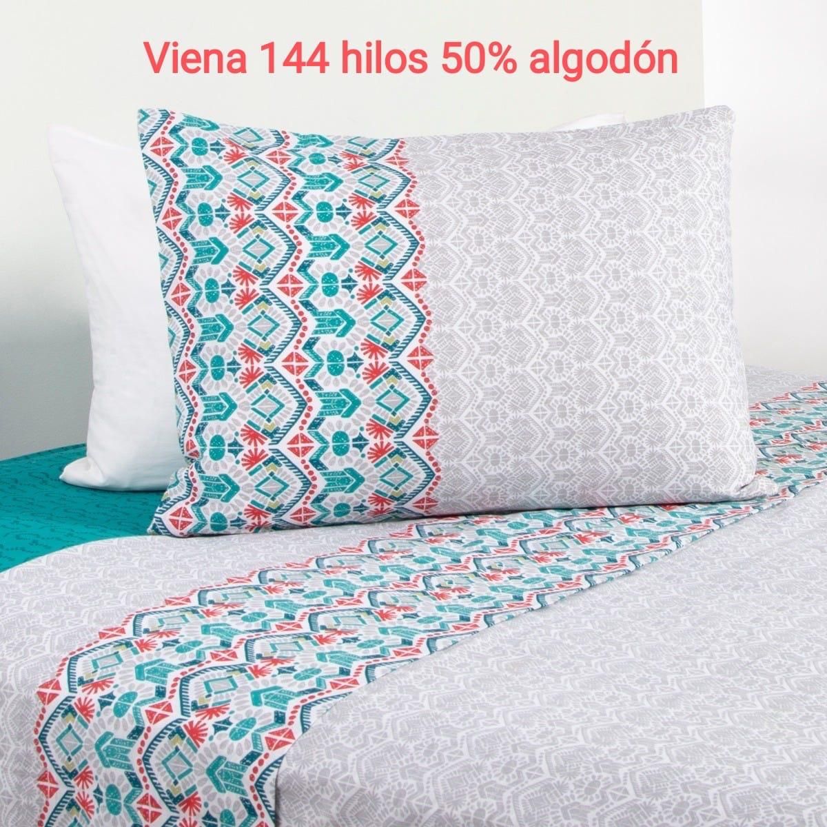 GENERICO - Sabanas Af Cannon 144 Hilos 1.5 Plaza. Diseño Viena