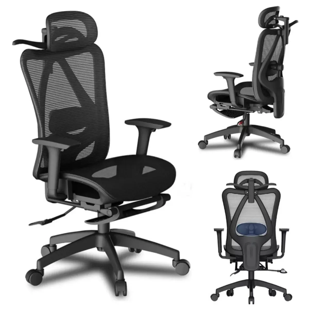 KUANGYE - Silla Ejecutivo De Escritorio Oficina Reclinable Con Apoya