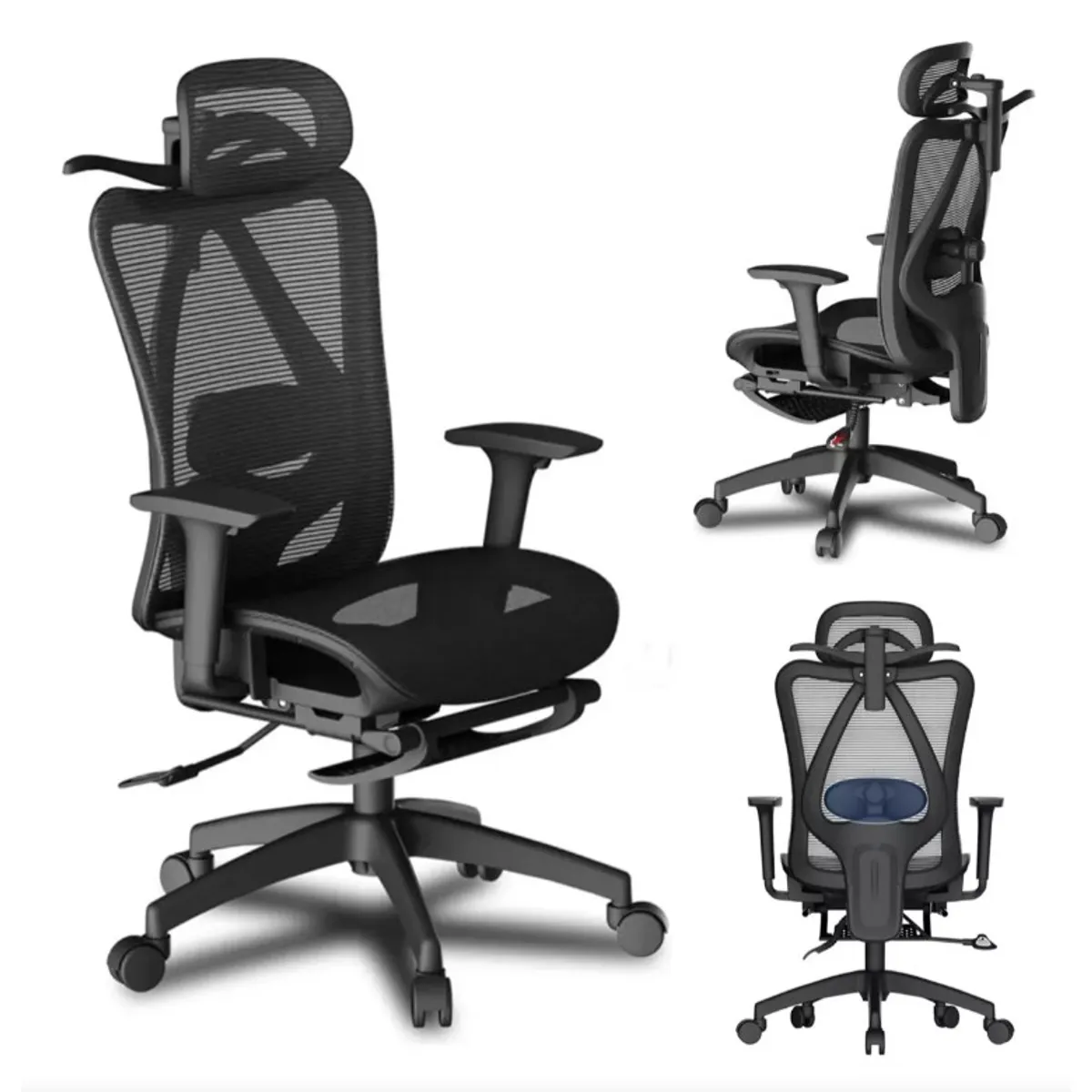 KUANGYE - Silla Ejecutivo De Escritorio Oficina Reclinable Con Apoya