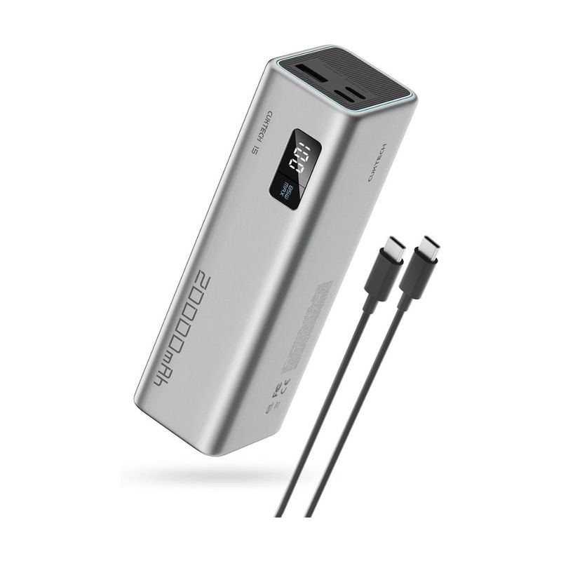 GENERICO - Cuktech Power Bank 15 85W 20000 mAh 3 puertos Plateado