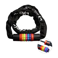 LYDSTO - Candado Cadena para Bicicletas Rainbow Lock 5 dígitos