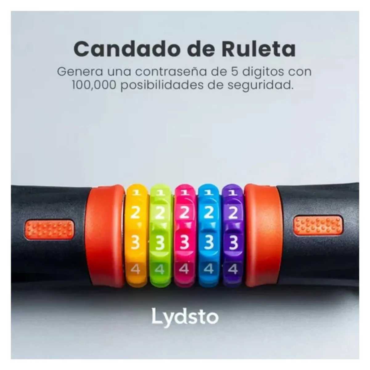 LYDSTO - Lydsto Candado Cadena para Bicicletas Rainbow Lock 5 dígitos