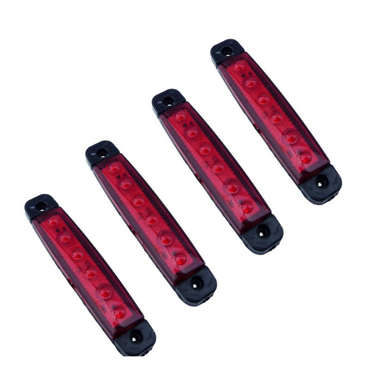 GENERICO - LUZ LED LATERAL 6 LED PARA CAMION SET X 4 12/24