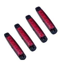 GENERICO - LUZ LED LATERAL 6 LED PARA CAMION SET X 4 12/24