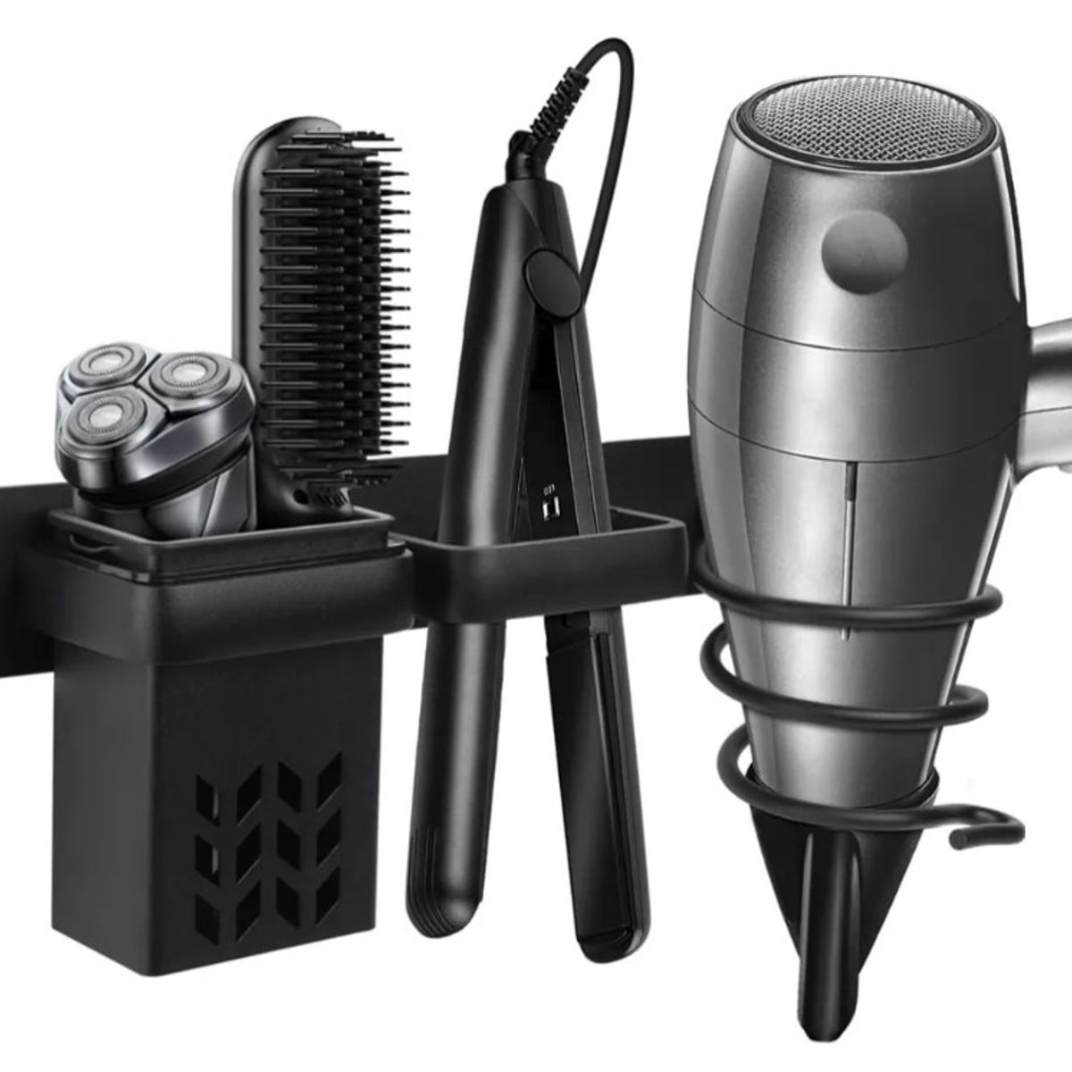 KUANGYE - Soporte Porta Secador Baños De Pelo Metálico Adhesivo