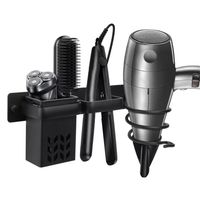 Soporte Porta Secador Baños De Pelo Metálico Adhesivo