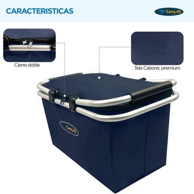 Imagen 2 del producto Canasto Cesta 27 Litros Picnic Camping Carry All® Basket Plegable