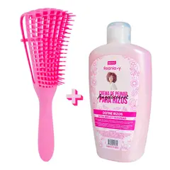 GENERICO - Crema Para Peinar Rizos Definidos + Cepillo Antifrizz