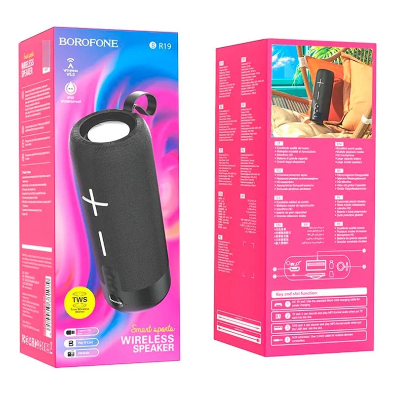 BOROFONE - PARLANTE BOROFONE BR19 NEGRO BT