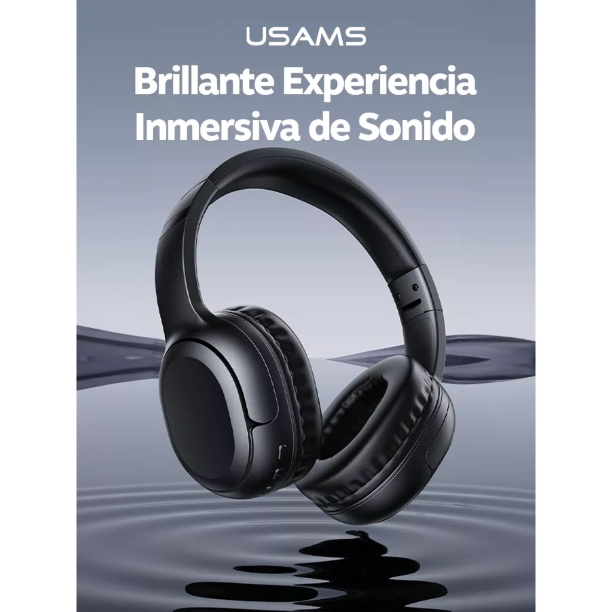 USAMS - Audifonos Bluetooth Inalambricos Headset Usams YG23 Ligero Negro