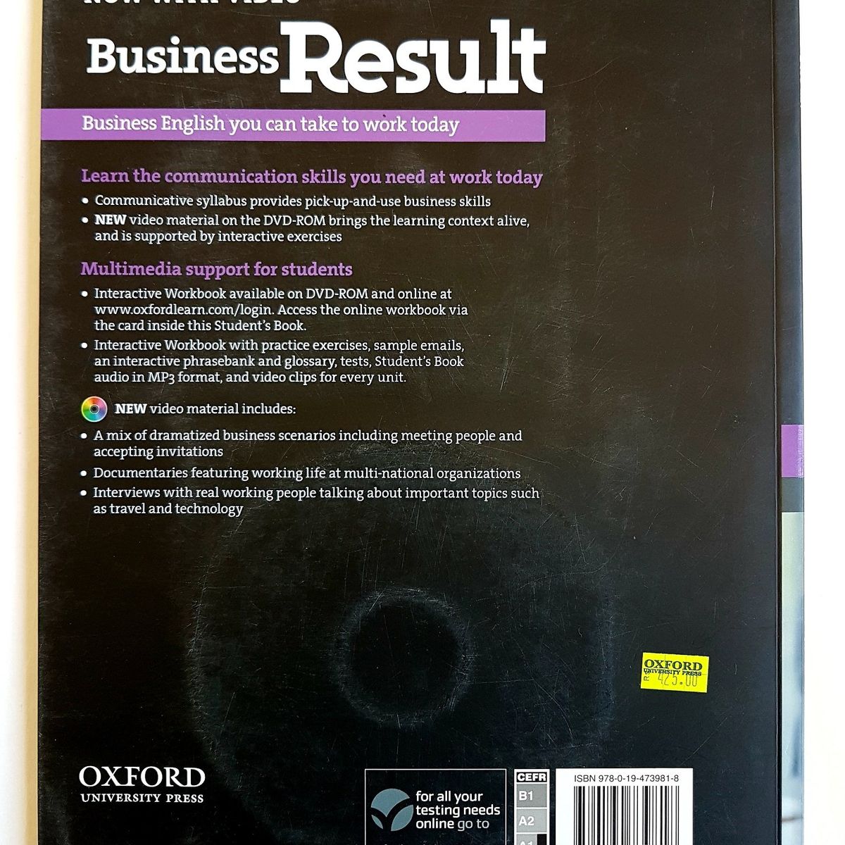 OXFORD - Libro Business Result Starter Students book 1st Edition