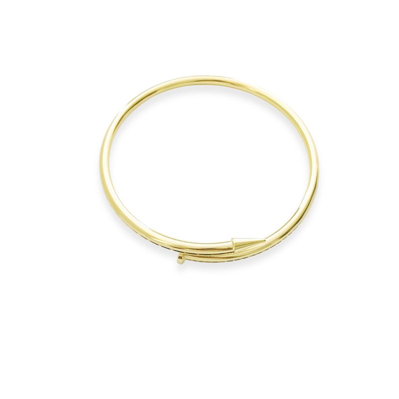 ANDREA COGGIOLA JOYAS - Pulsera Esclava Clavo Enchapado Oro 18K