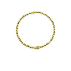 COGGIOLA - Pulsera Esclava Estrella Circón Bolitas Enchapado Oro 18K