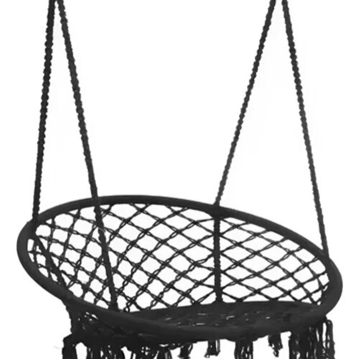 GENERICO - Silla Hamaca Tejido Colgante Terrazas Negra