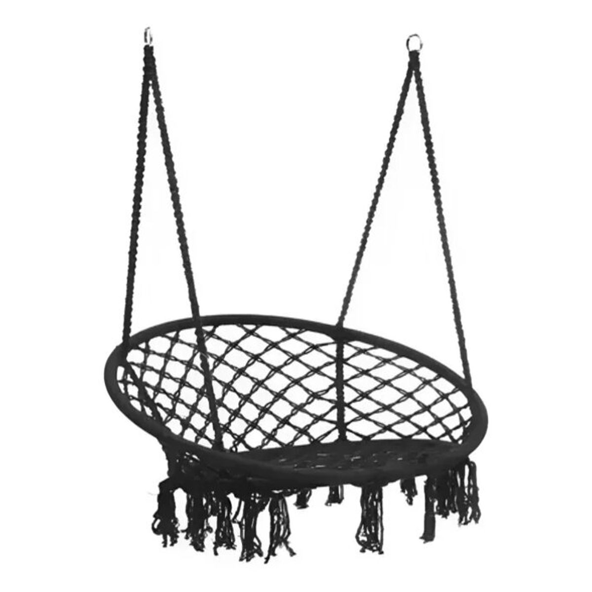 GENERICO - Silla Hamaca Tejido Colgante Terrazas Negra
