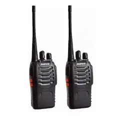 GENERICO - Pack 2 Radios Transmisor Walkie Talkie Baofeng 888s Color Negro