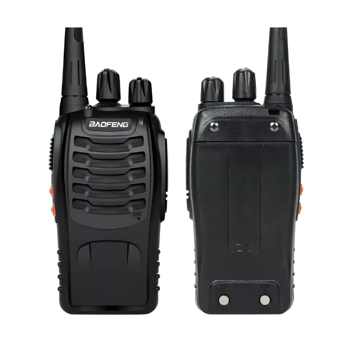 GENERICO - Pack 2 Radios Transmisor Walkie Talkie Baofeng 888s Color Negro
