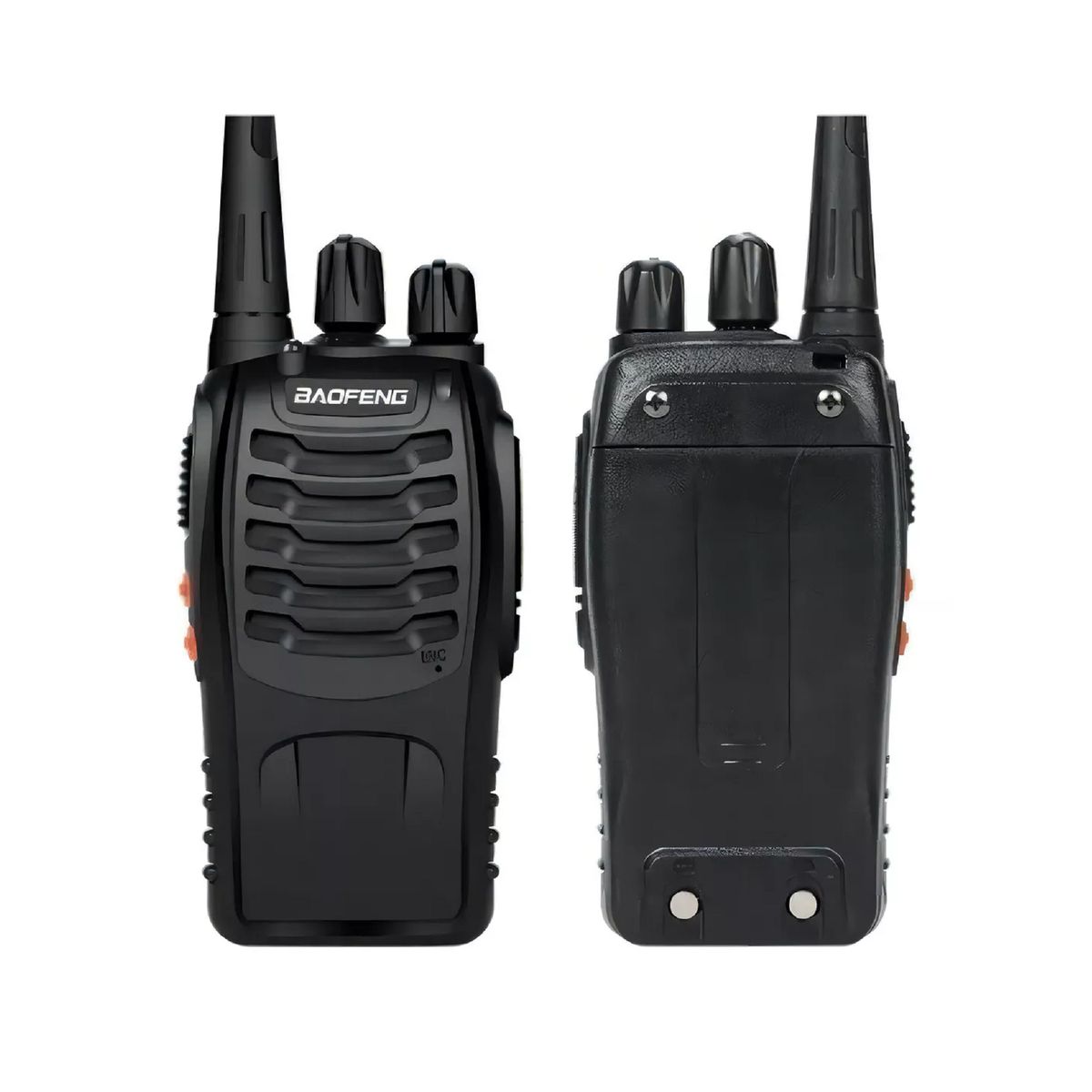 GENERICO - Pack 2 Radios Transmisor Walkie Talkie Baofeng 888s Color Negro
