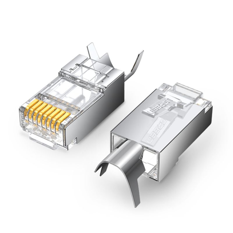 UGREEN - CONECTOR RJ-45 BLINDADO 10UN BAG CAT6A 1000MBPS UGREEN NW123