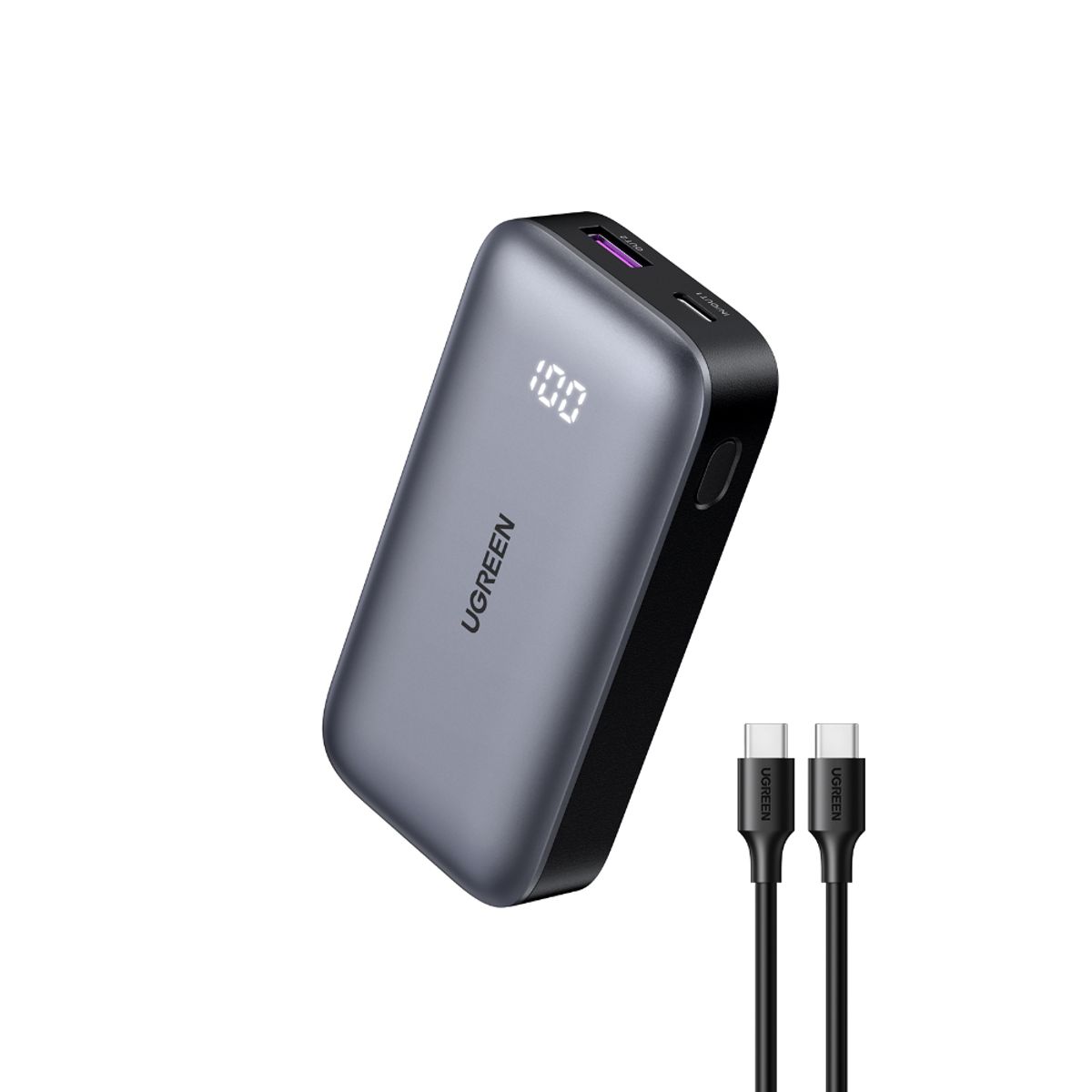 UGREEN - BATERIA PORTATIL 10000MAH MINIPANTALLA QUICK CHARGING 30W