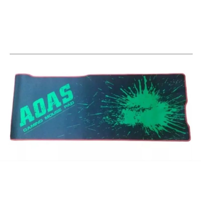 GENERICO - Mouse Pad Gamer Xl Aoas Alfombrilla Diseño 80x30 Verde con Negro