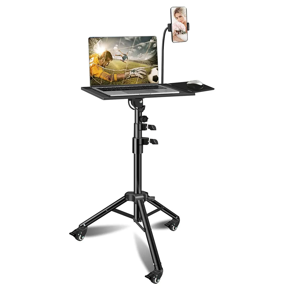 NEWO - Atril Notebook y proyector con ruedas