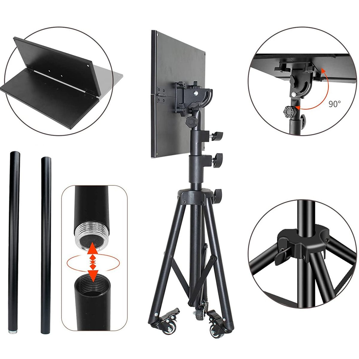 NEWO - Atril Notebook y proyector con ruedas