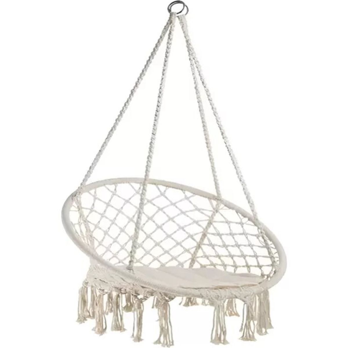 GENERICO - Silla Hamaca Tejido Colgante Terrazas Blanca