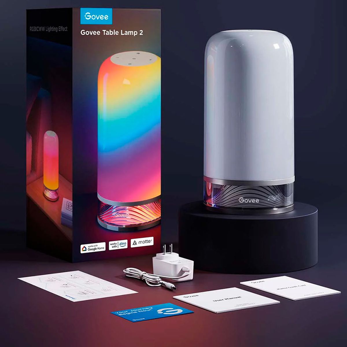GOVEE - Lámpara de Mesa Inteligente 2 RGBICWW Govee