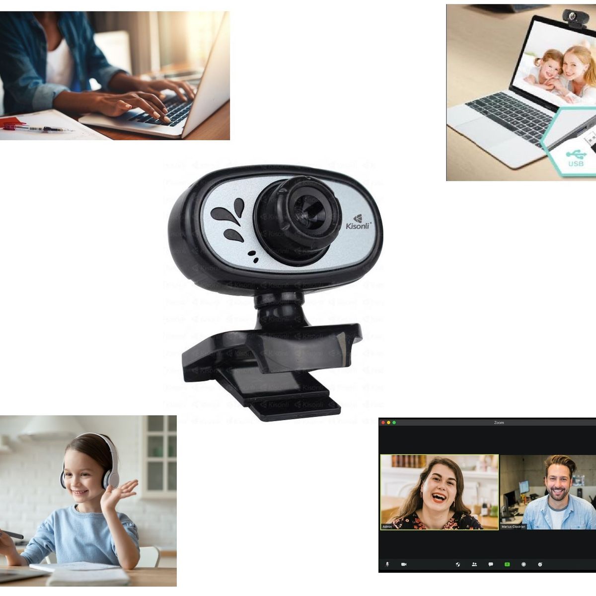 GENERICO - Cámara Webcam Usb 480 Con Micrófono Teletrabajo Negro