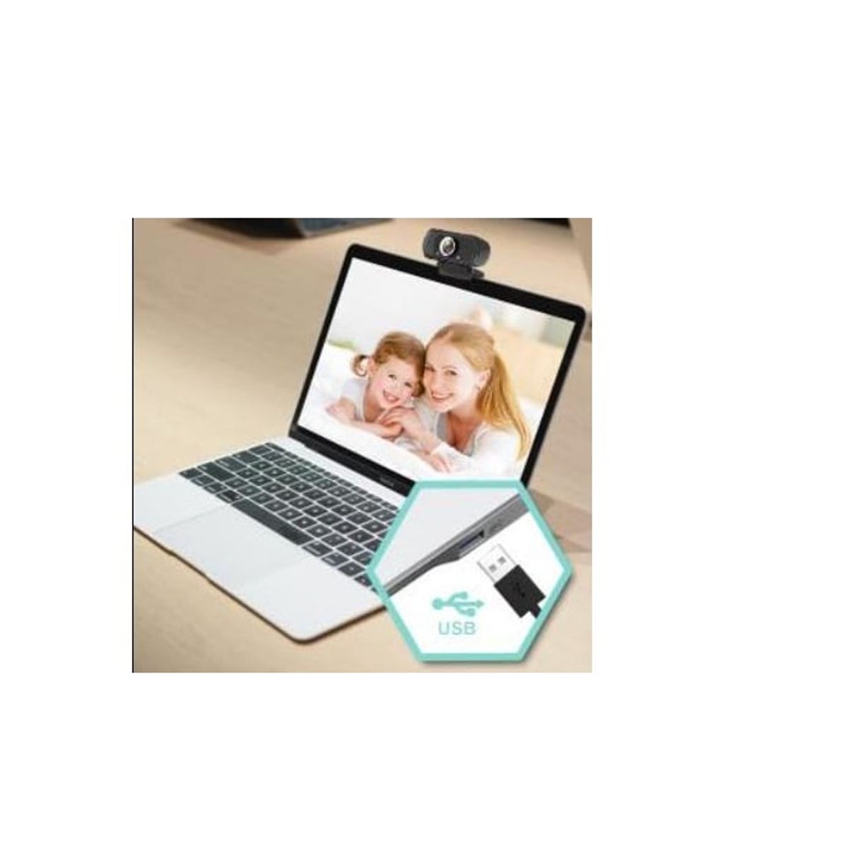 GENERICO - Cámara Webcam Usb 480 Con Micrófono Teletrabajo Negro