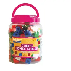 GENERICO - Juego Didáctico Cubos Conectables Adetec 140 Pz