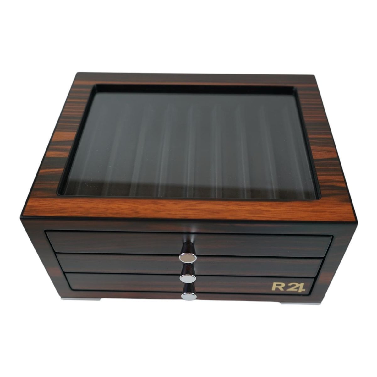 R24 - Caja Madera De Lujo Para 24 Lapiceras Ebano